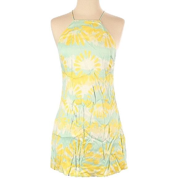 Zara Print Mini Halter Dress Size S BLOGGER FAVORITE • TIKTOK • NEW WITH TAGS • - Picture 10 of 15